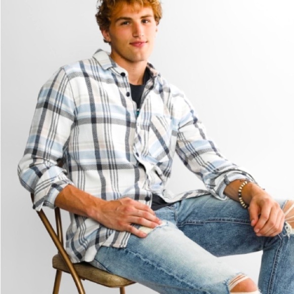 Departwest Other - Departwest Men's White Plaid Flannel Shirt